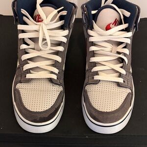 Nike High-Top Sneakers in Dark Gray and Cream